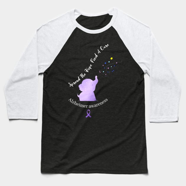 Alzheimer Awareness Spread The Hope Find A Cure Gift Baseball T-Shirt by thuylinh8